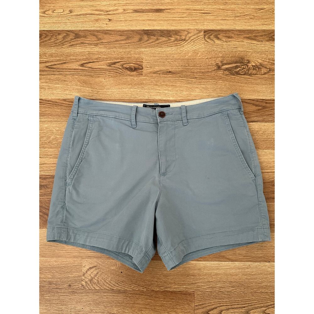 Abercrombie & Fitch Light Blue Chino Casual Shorts Size 29